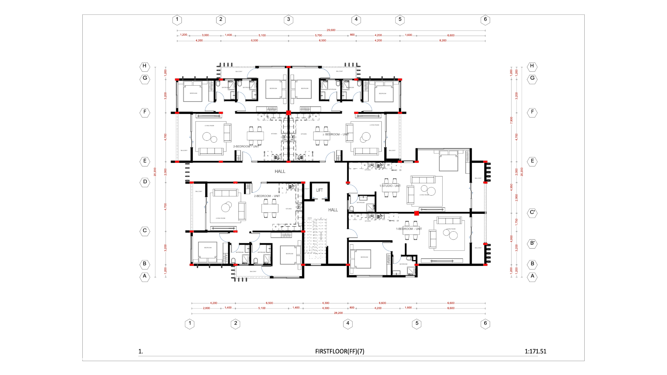 Typical floor plan, Dhahabu Apartments Kigali