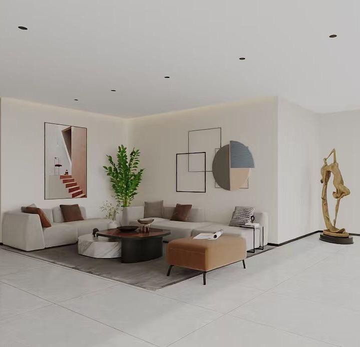 Open-plan luxury apartment living room at Dhahabu Apartments Kigali