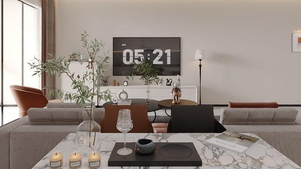 Living room of a luxury apartment for sale in Kigali